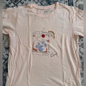Slub cotton graphic tee round neck